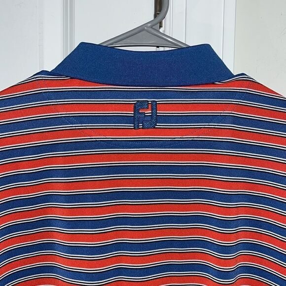 Footjoy FJ Blue & Red Stripe Famous We-Ko-Pa Golf Resort Club Polo Shirt XL AZ - Picture 5 of 6